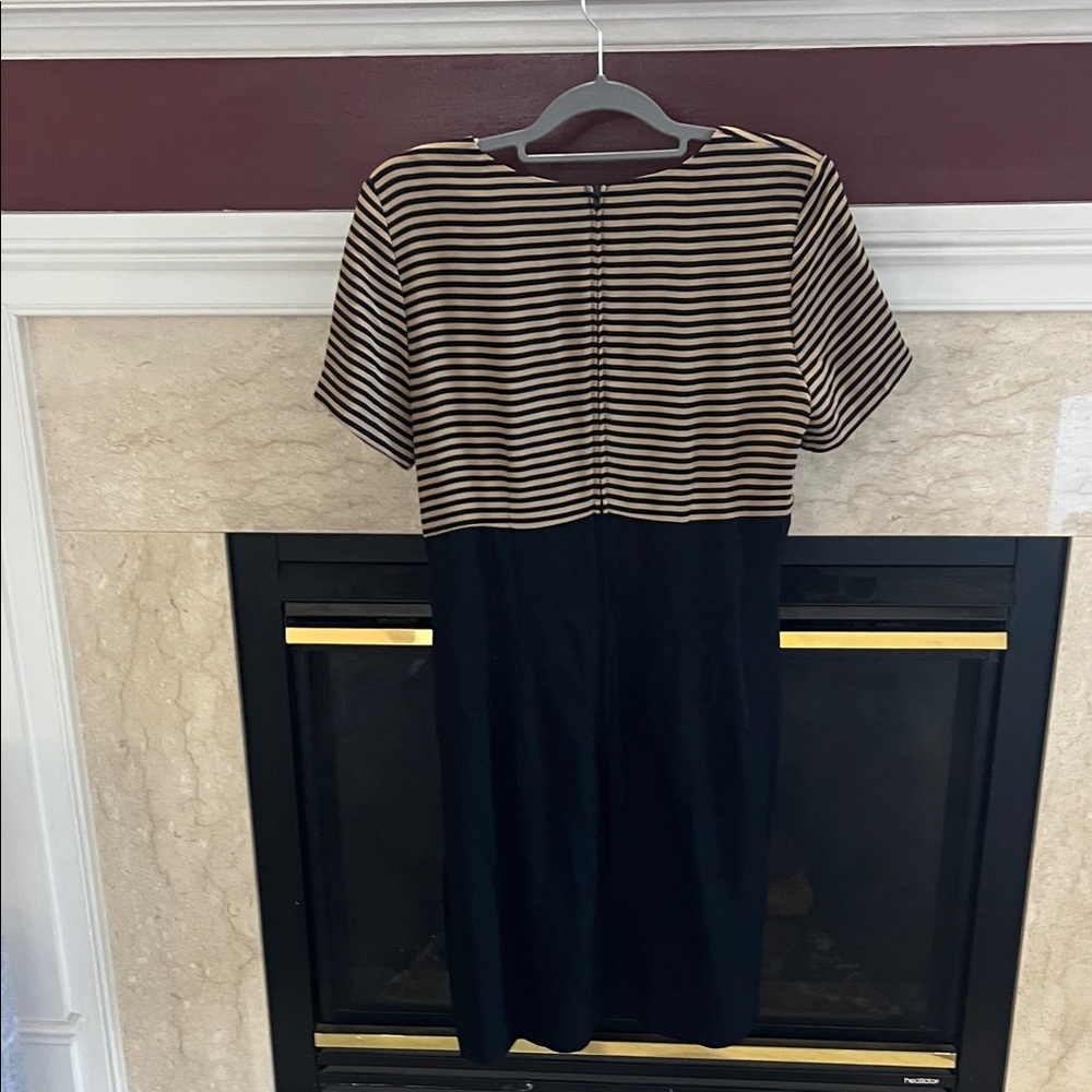 Betsy’s Things Striped Black and Tan Dress - Picture 6 of 9